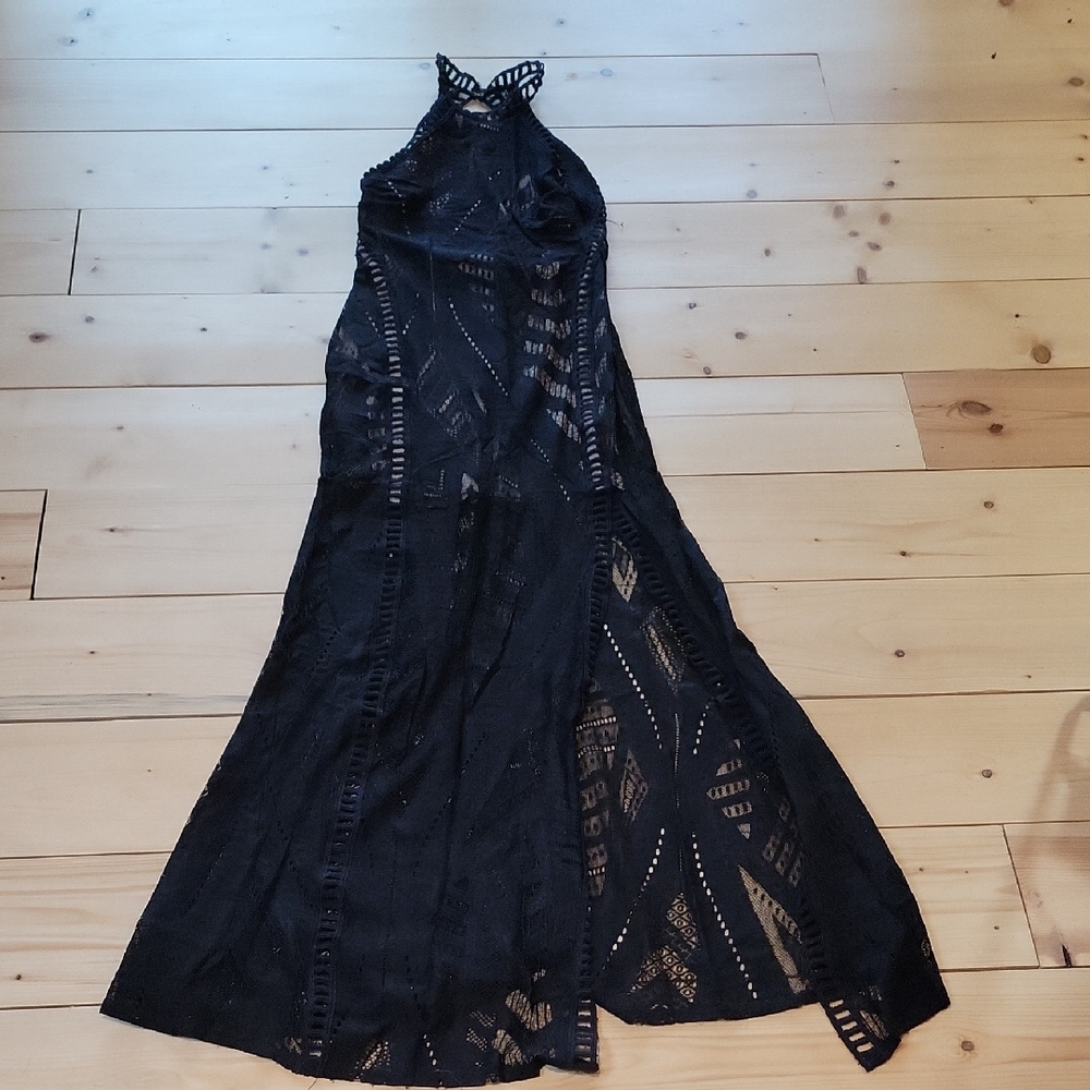 AKIRA Black Halter Sundress Cocktail